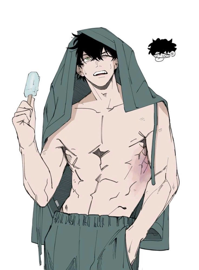 Hình anime nam 6 múi cơ bắp cuồn cuộn 