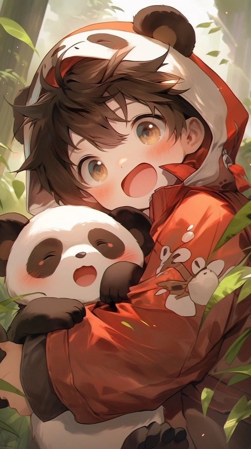 ảnh anime nam với ánh mắt dễ thương