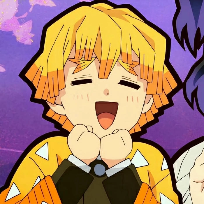 Hình ảnh Zenitsu vui vẻ