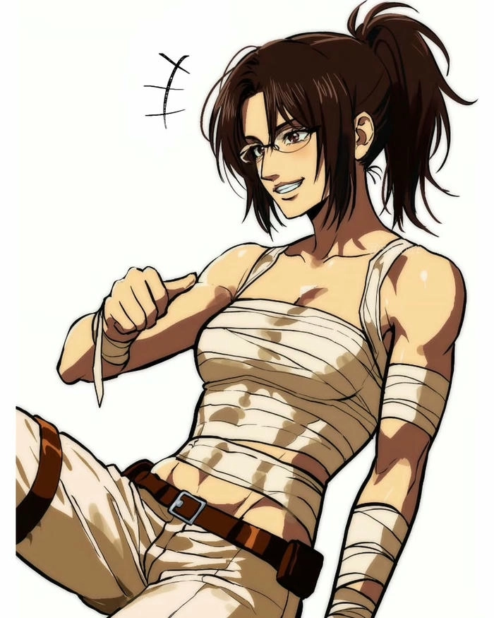 ảnh Hange Zoe chiến đấu