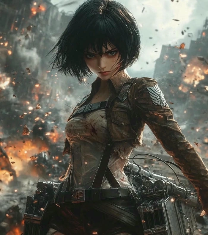 Hình Mikasa anime đẹp sắc nét