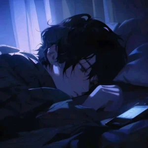 Ảnh anime nam trĩu nặng tâm tư