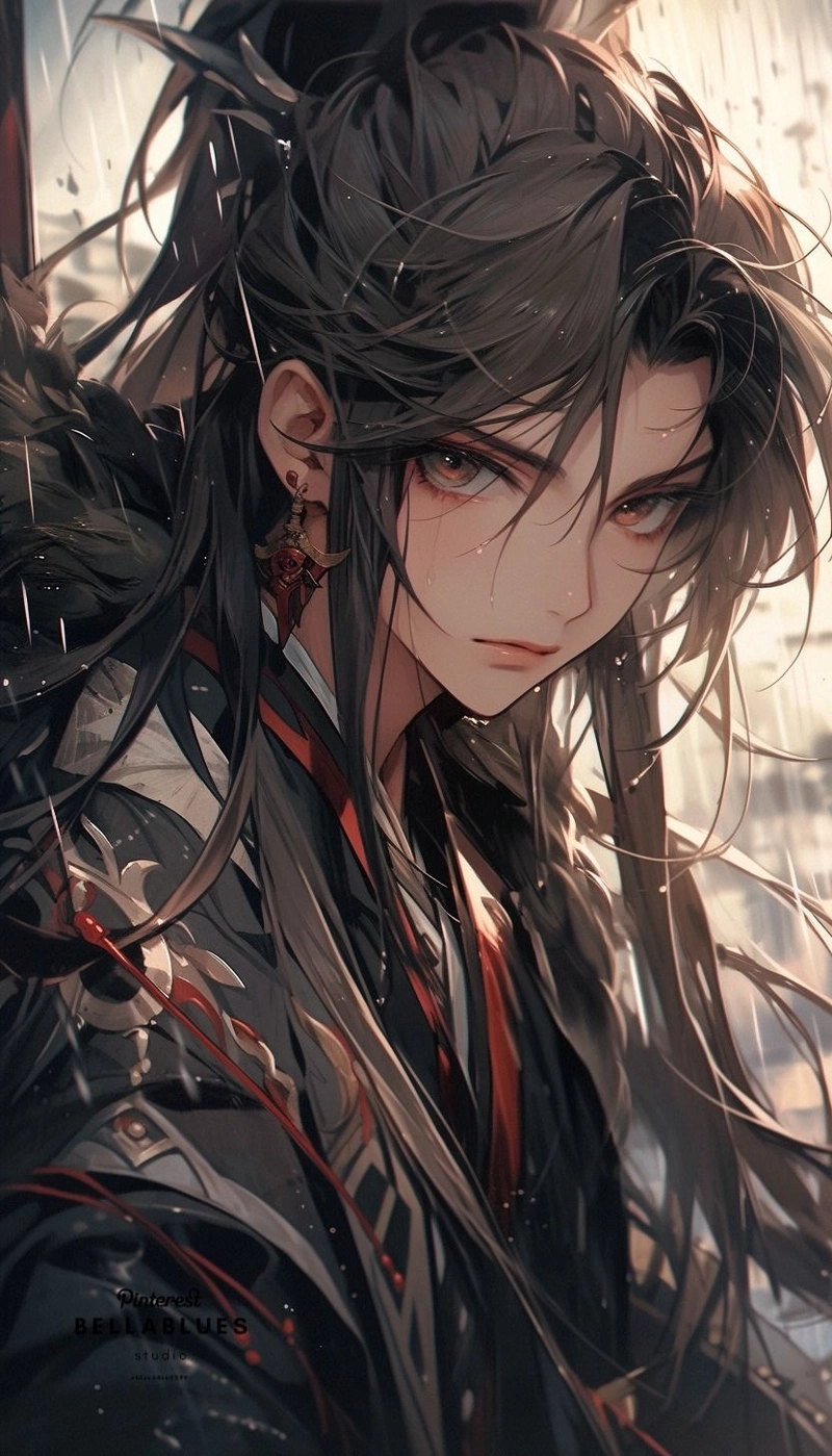 Hình vẽ nam anime cổ trang ấn tượng