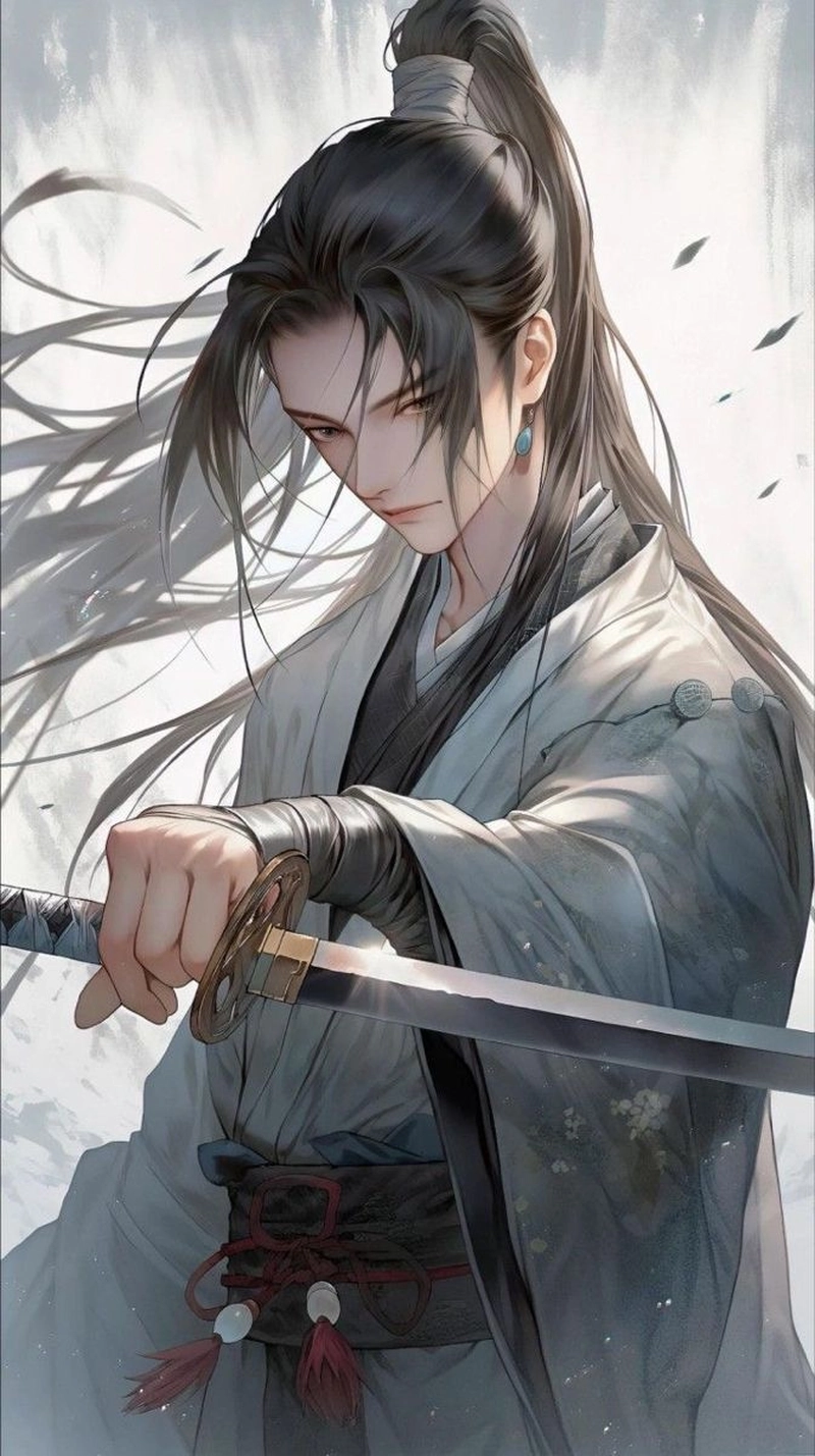 hình anime nam cổ trang thần bí