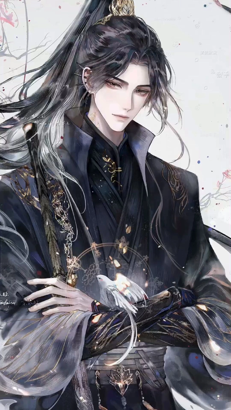 hình trai anime cổ trang thần thái