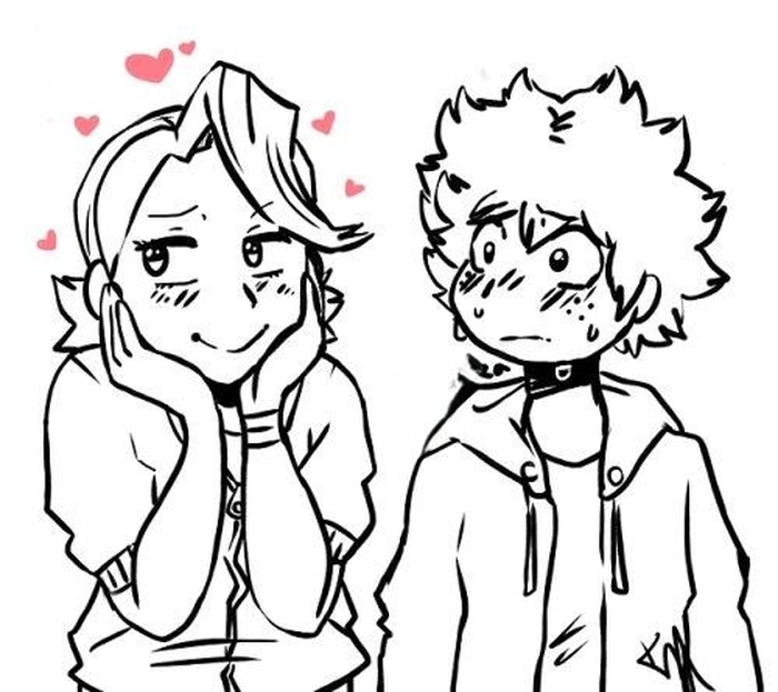 deku x aoyama vẽ chì