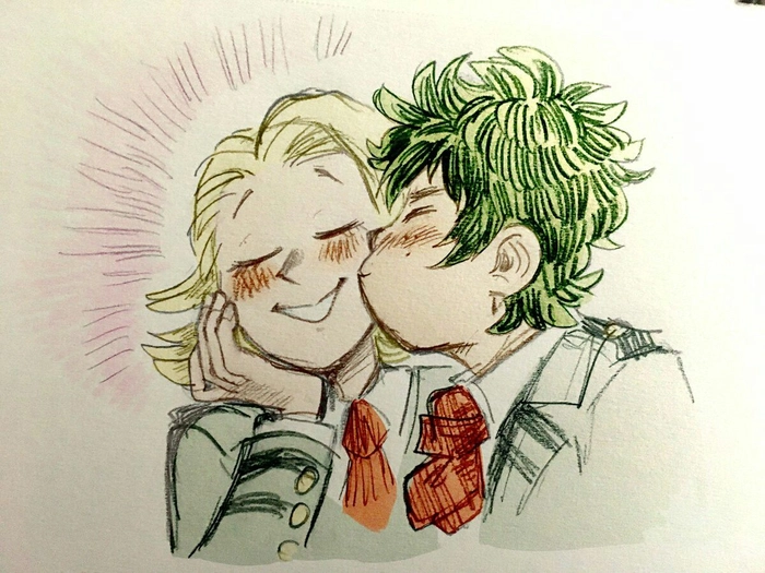 deku x aoyama vẽ cute