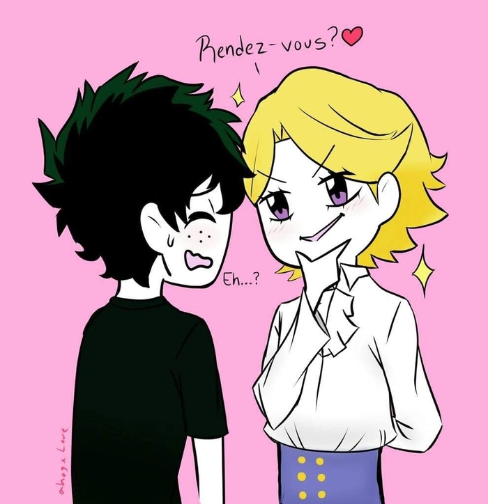 deku x aoyama vẽ đáng yêu