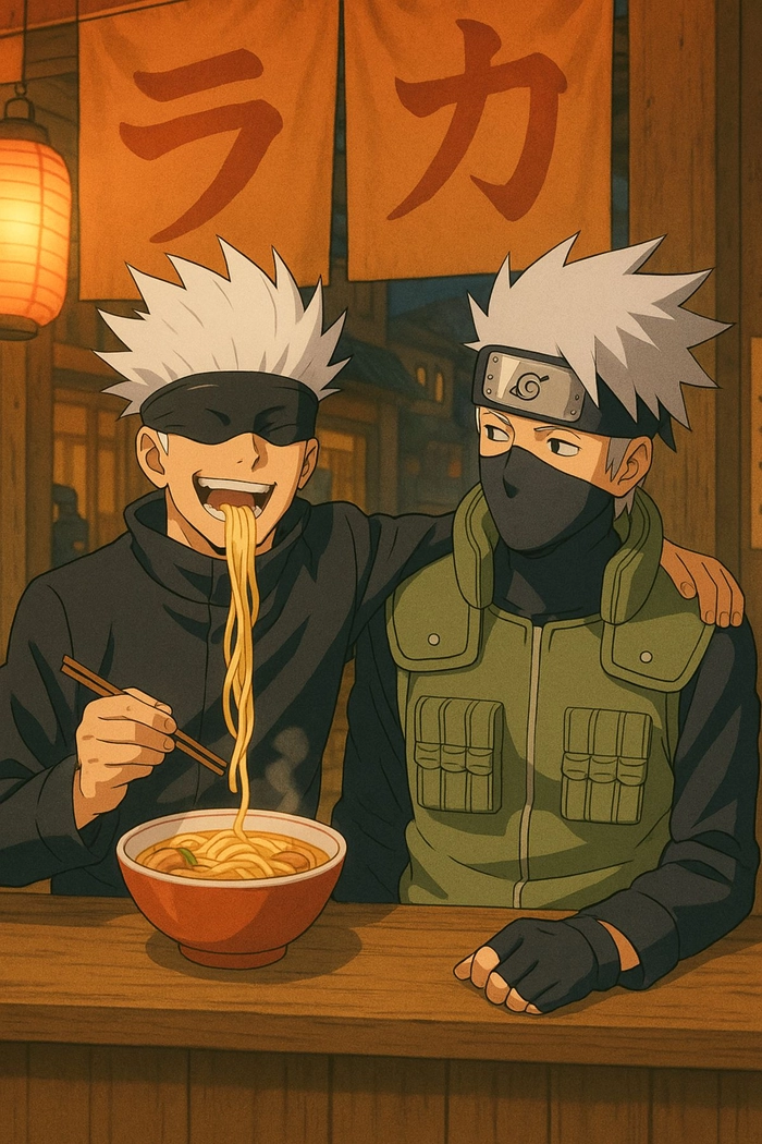gojo x kakashi ăn ramen