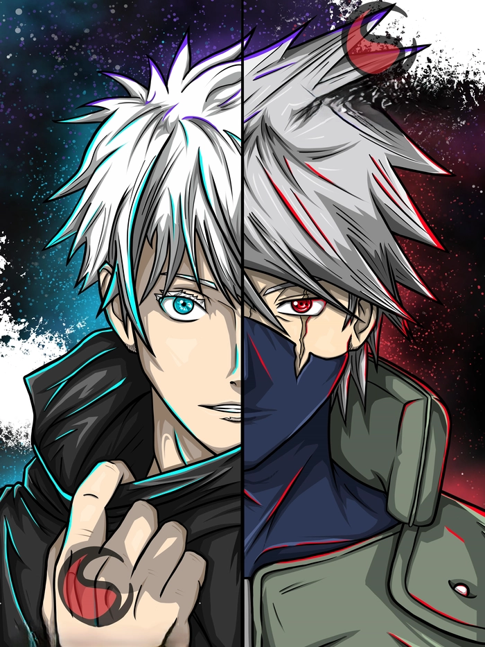 gojo x kakashi chân dung