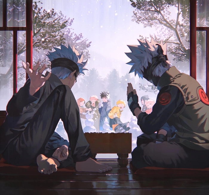 gojo x kakashi quay lưng