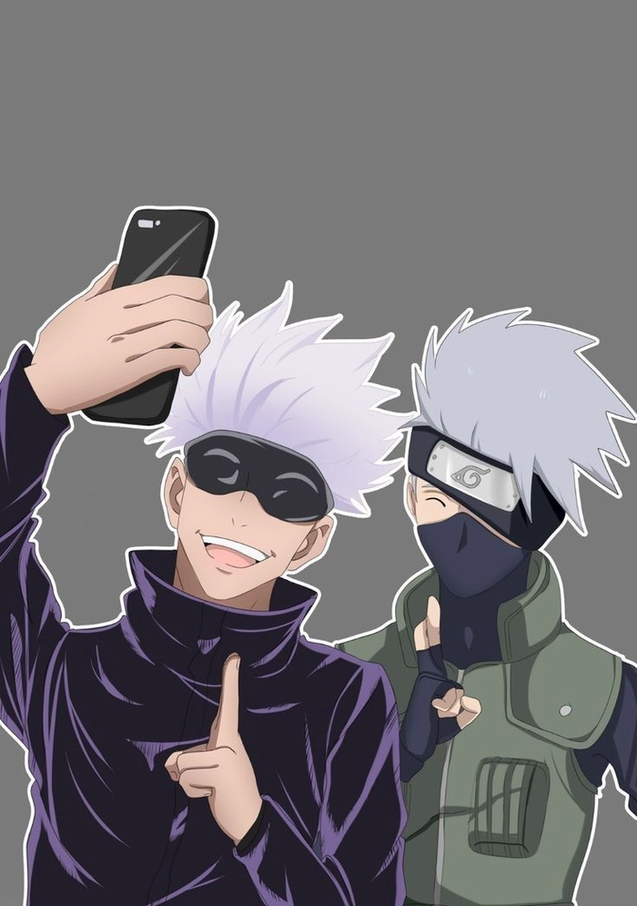 gojo x kakashi selfie