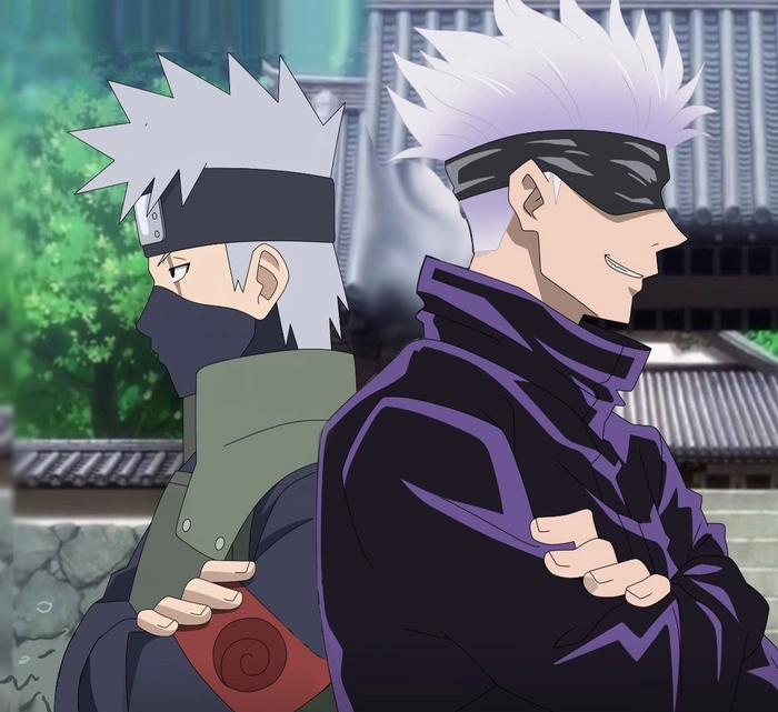 gojo x kakashi tựa lưng