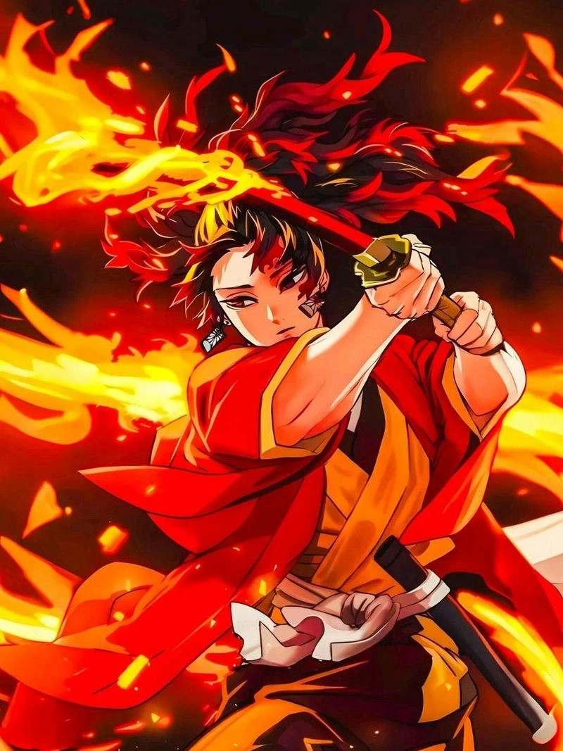 hình Yoriichi Tsugikuni mạnh mẽ