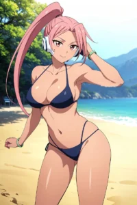 hình ảnh Valkyrie Yuna đi biển