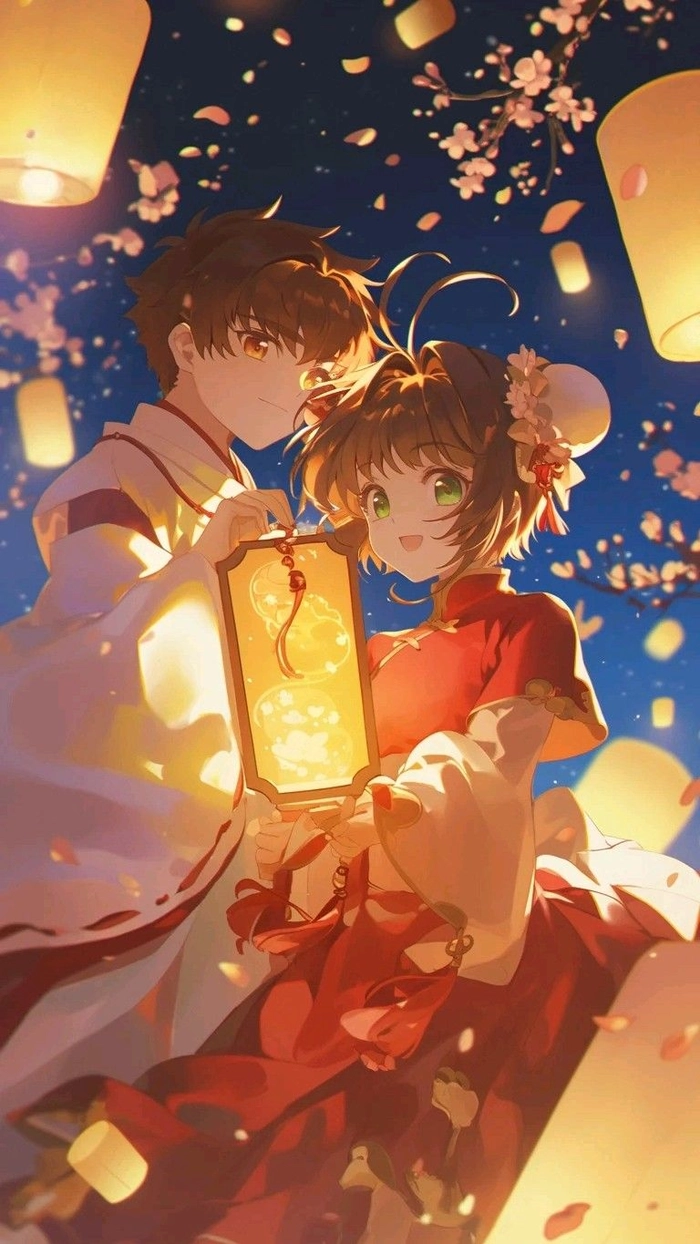 sakura x li syaoran hội đèn lồng