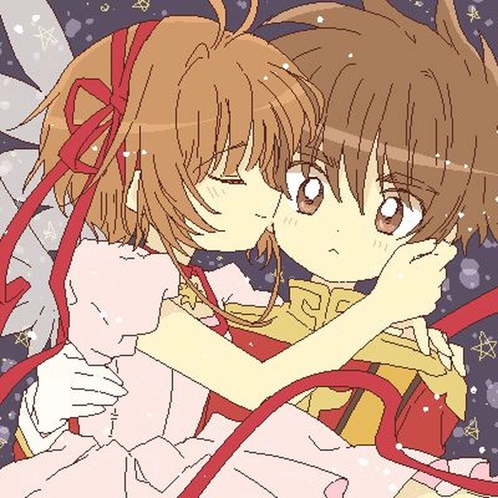 sakura x li syaoran thơm má