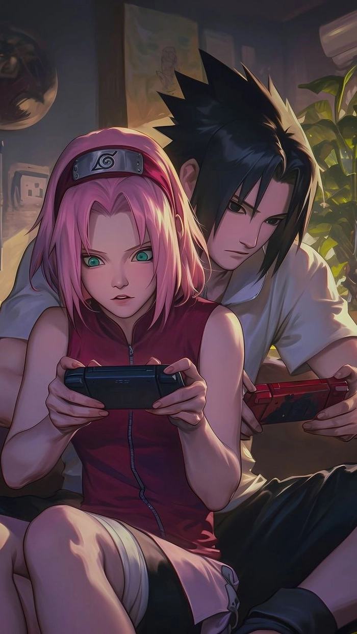 sakura x sasuke chơi game