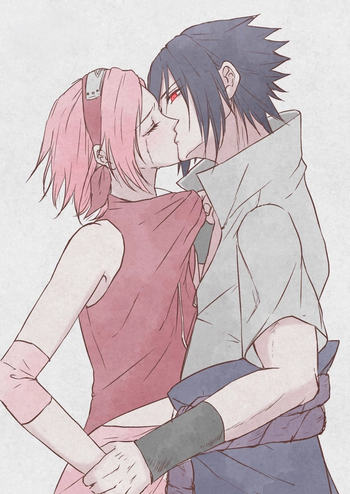 sakura x sasuke hôn nhau