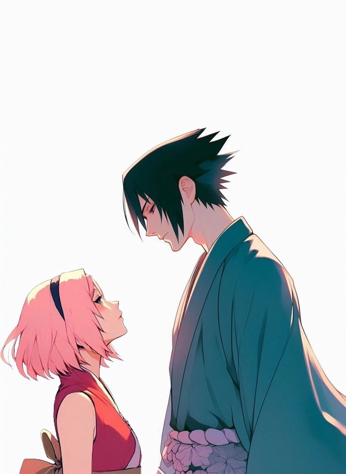 sakura x sasuke nhìn nhau