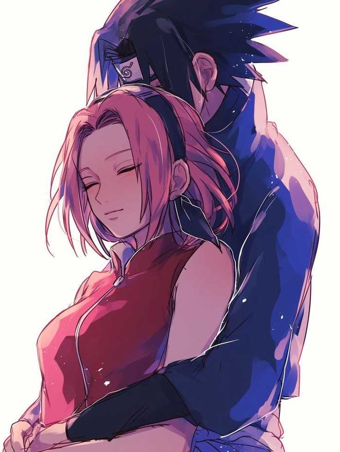 sakura x sasuke ôm nhau ấm áp