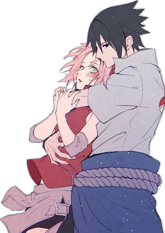 sakura x sasuke ôm từ sau
