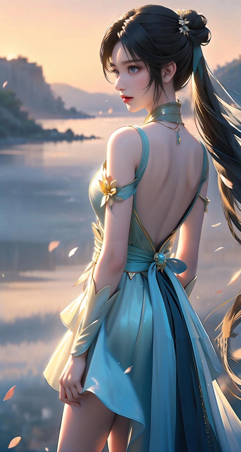 Ảnh Bích Dao quay lưng