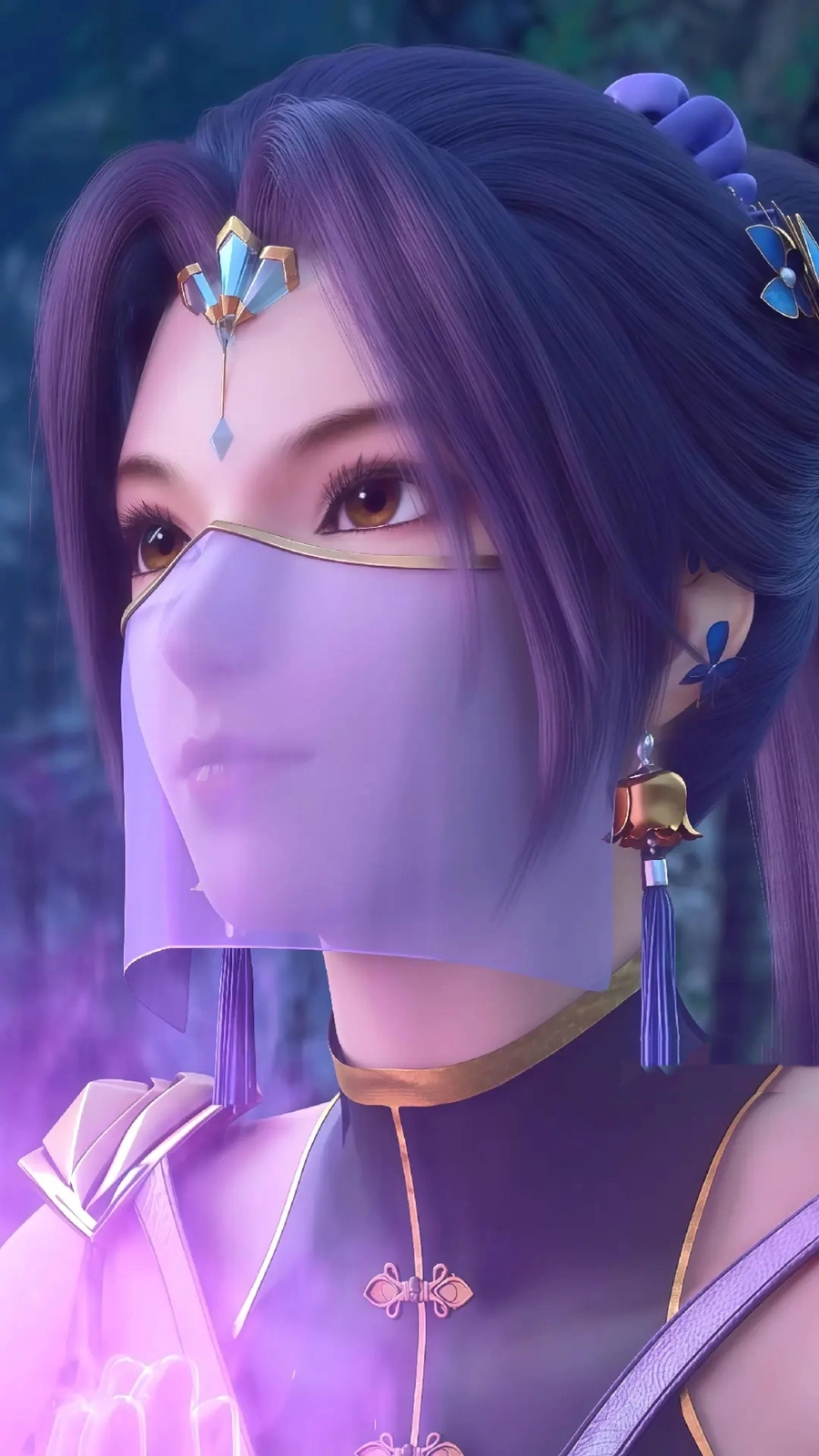 Ảnh Hạ Ngưng Thường ngước lên