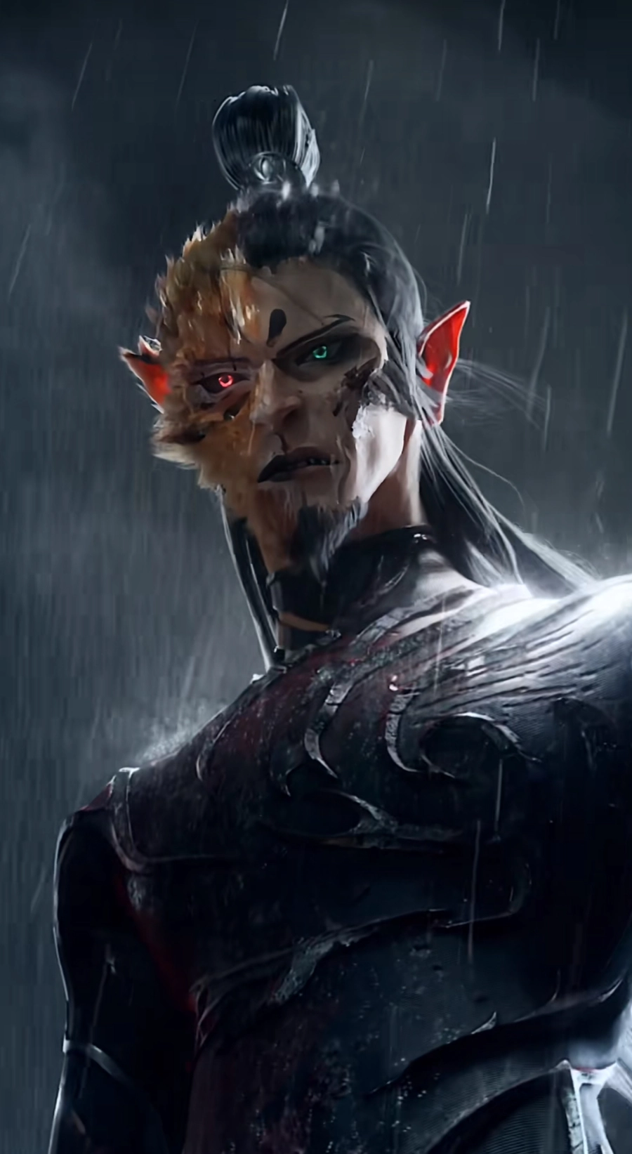 Ảnh Thân Công Báo dưới mưa