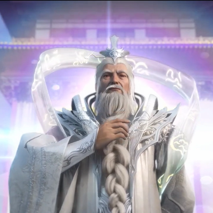 Ảnh Thiên Vận Tử vuốt râu