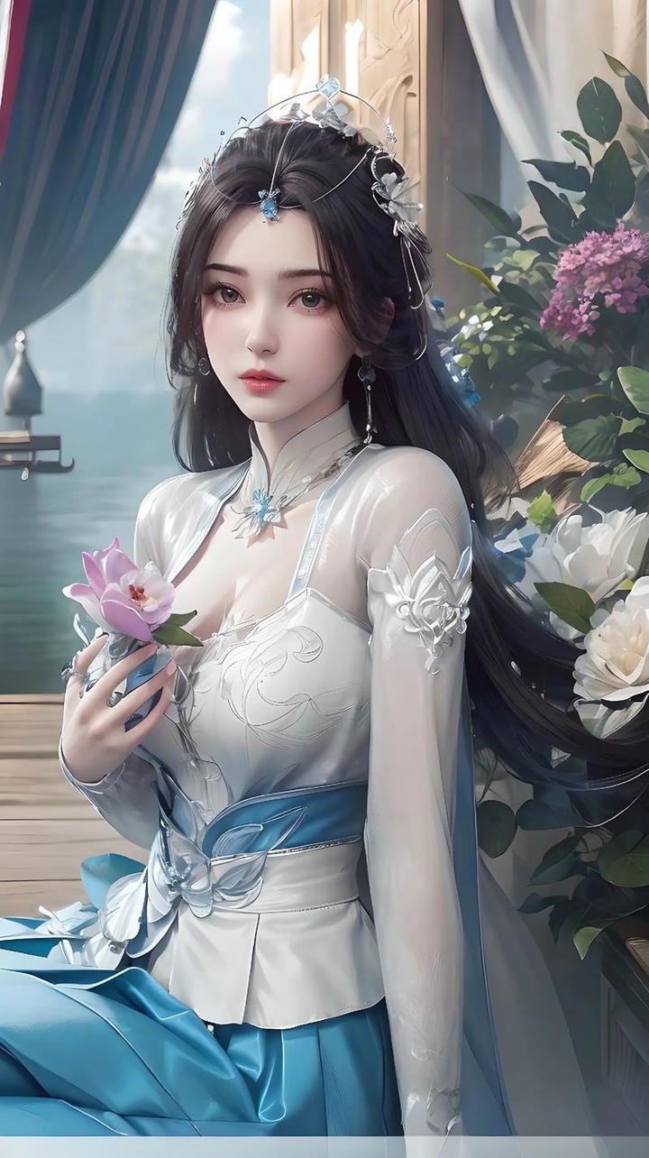 Hình Lý Mộ Uyển trắng nõn