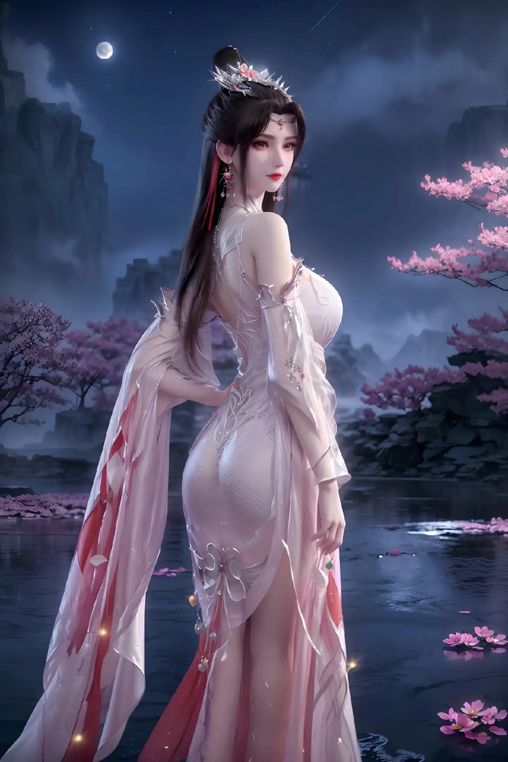 Hình ảnh Liễu Mi sau lưng