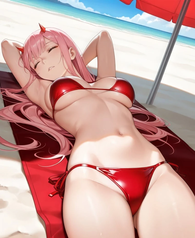 Hình hentai Zero Two nóng bỏng thân hình đẹp