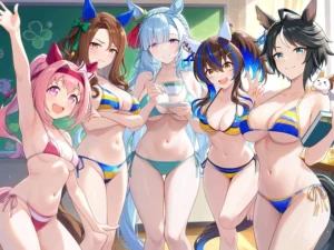 Thiếu nữ anime bikini vòng 1 mê mẩn khó quên