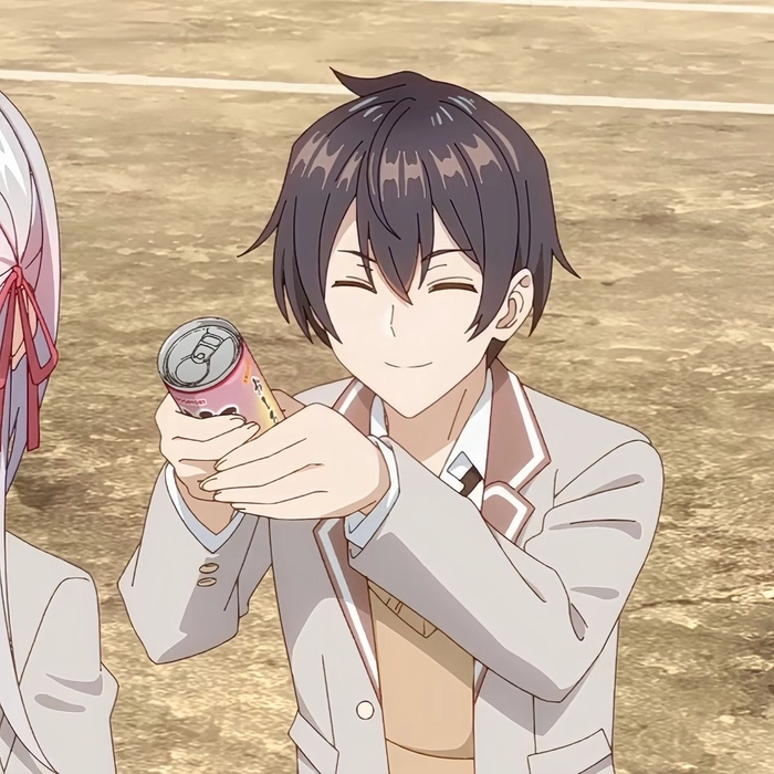 ảnh masachika cầm lon nước