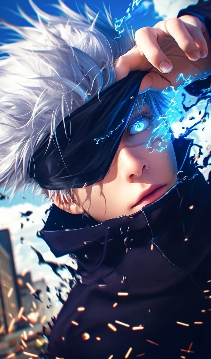 hình ảnh anime gojo ngầu nền điện thoại