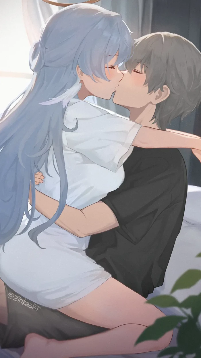 Nữ thần hentai đang chịch với nụ hôn say đắm