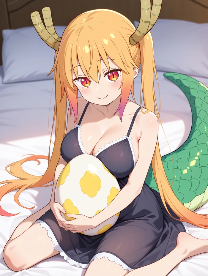 Hình Tohru hentai nóng bỏng trong tư thế cuốn hút