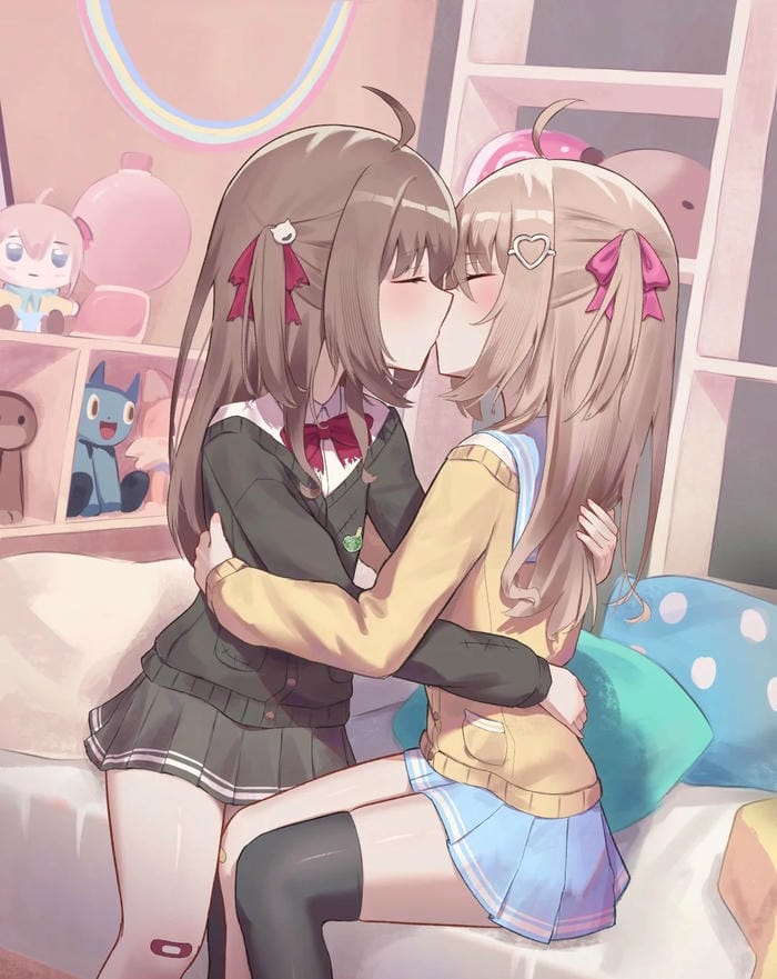 ảnh anime bách hợp thân thiết