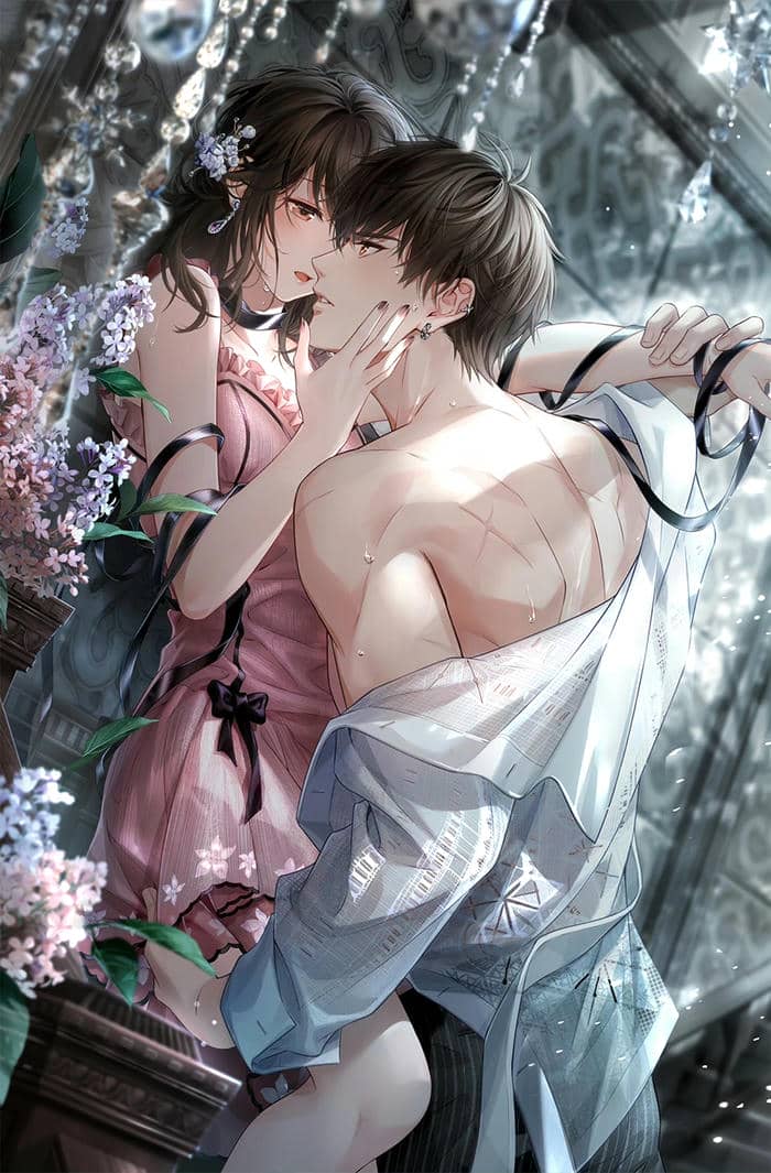 ảnh anime couple hôn nhau cute