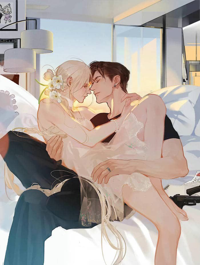 ảnh anime couple hôn nhau