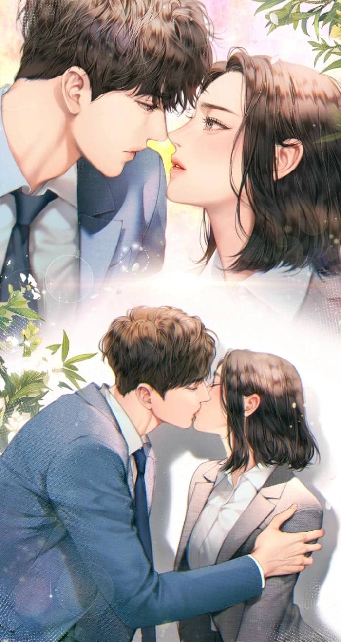 ảnh anime đôi trẻ hôn nhau