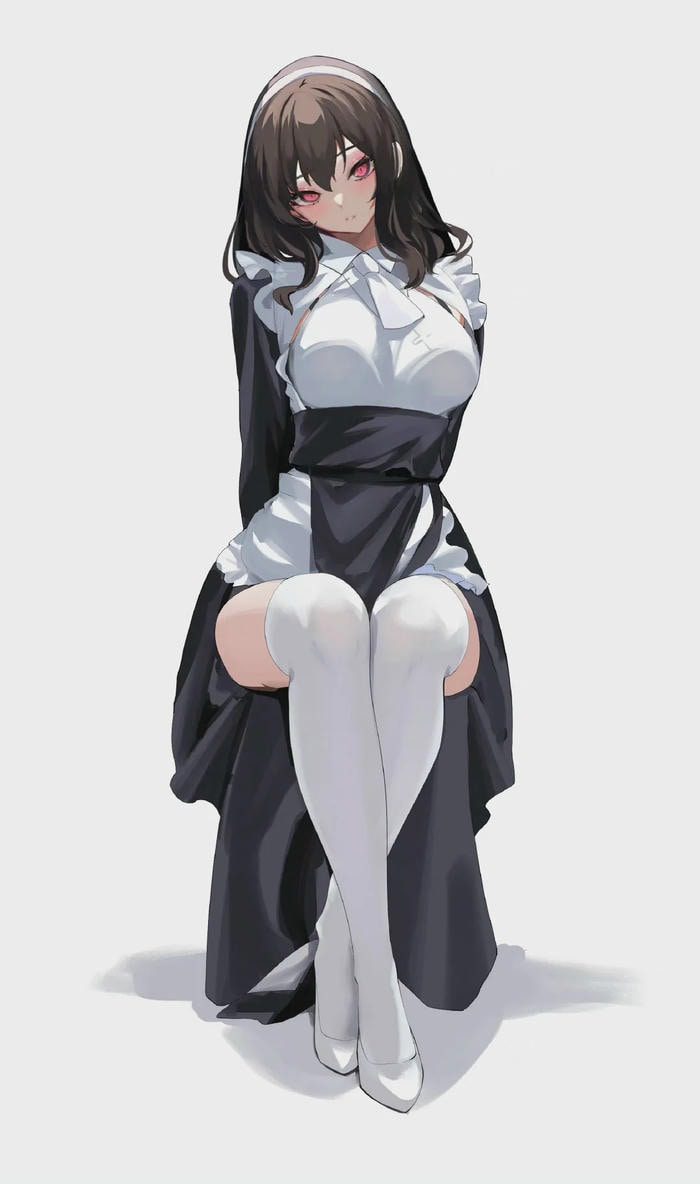 ảnh anime hầu gái tươi cười