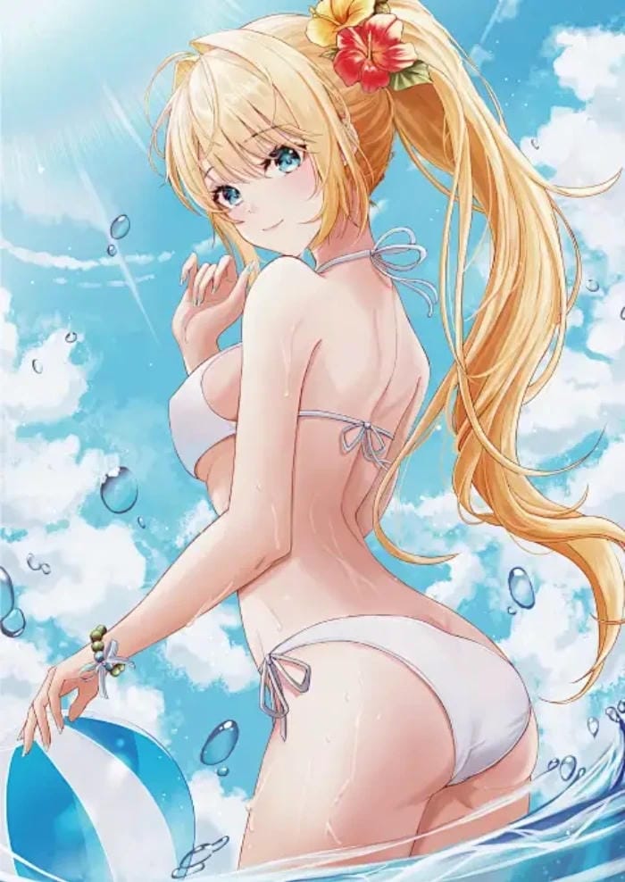 ảnh anime mặc bikini đi biển đẹp