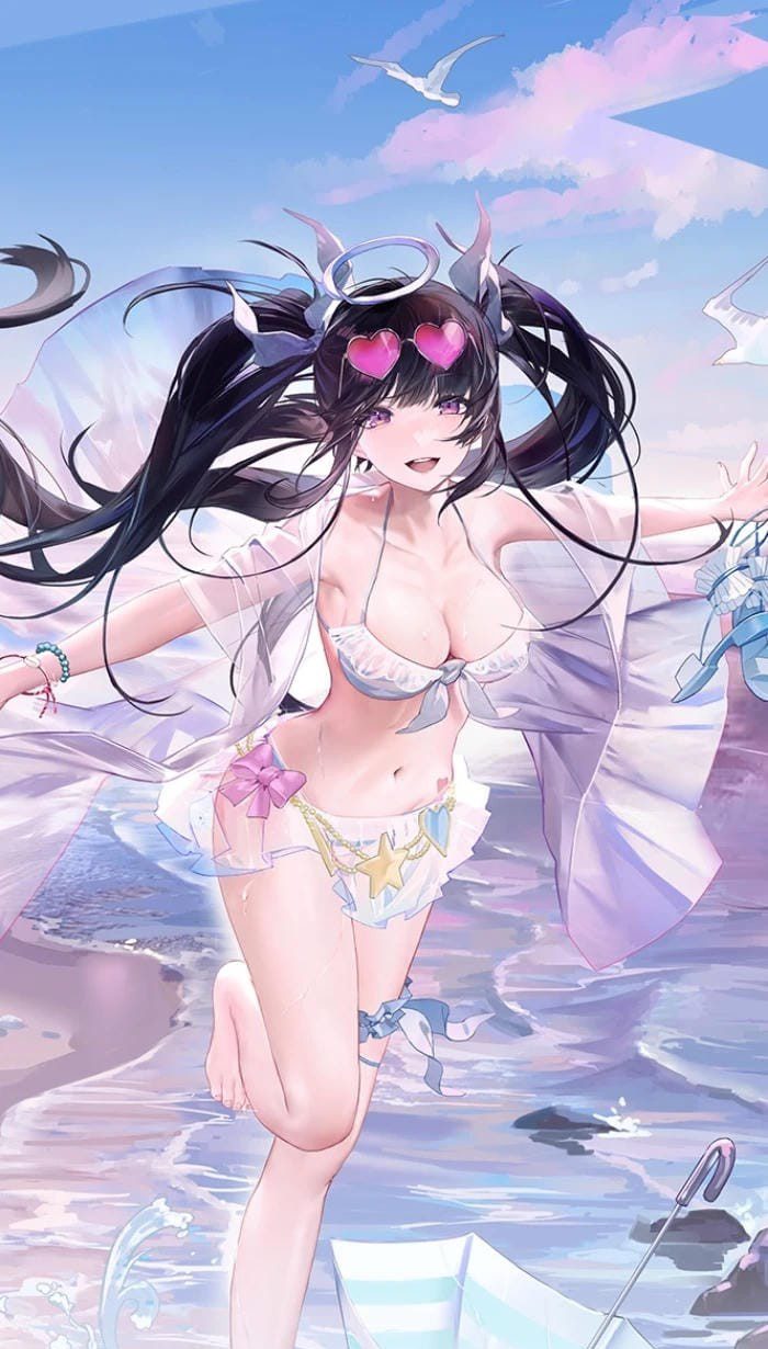 ảnh anime mặc bikini ngoài trời