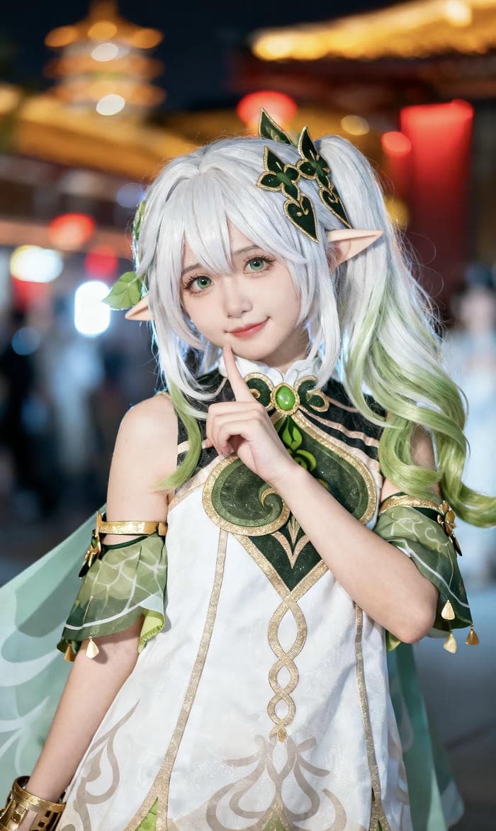 ảnh cosplay anime nữ nghệ thuật ánh sáng