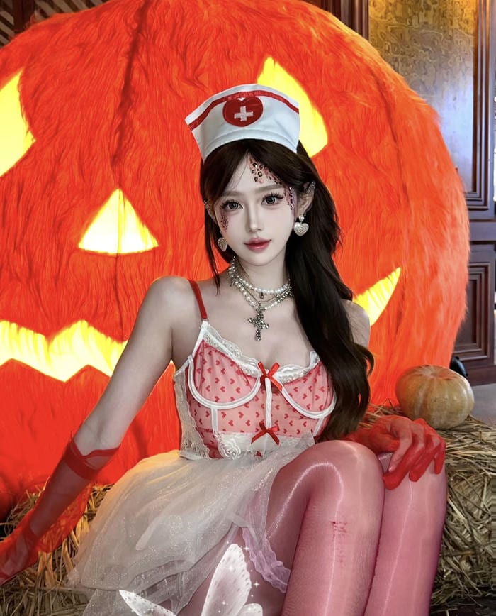 ảnh cosplay y tá thần thái dịu dàng