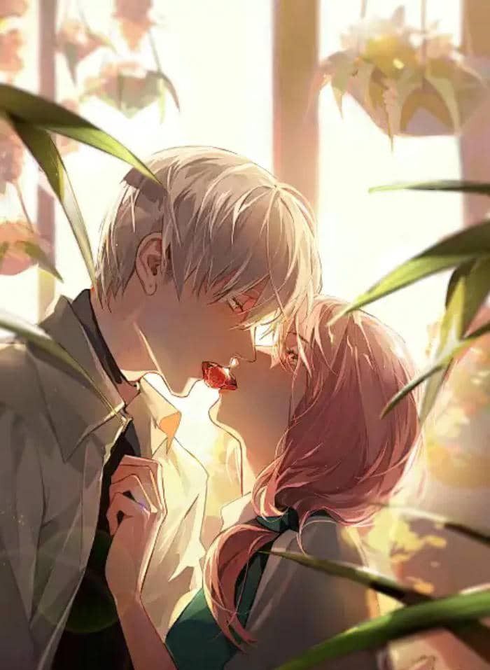 anime cặp đôi hôn nhau hạnh phúc