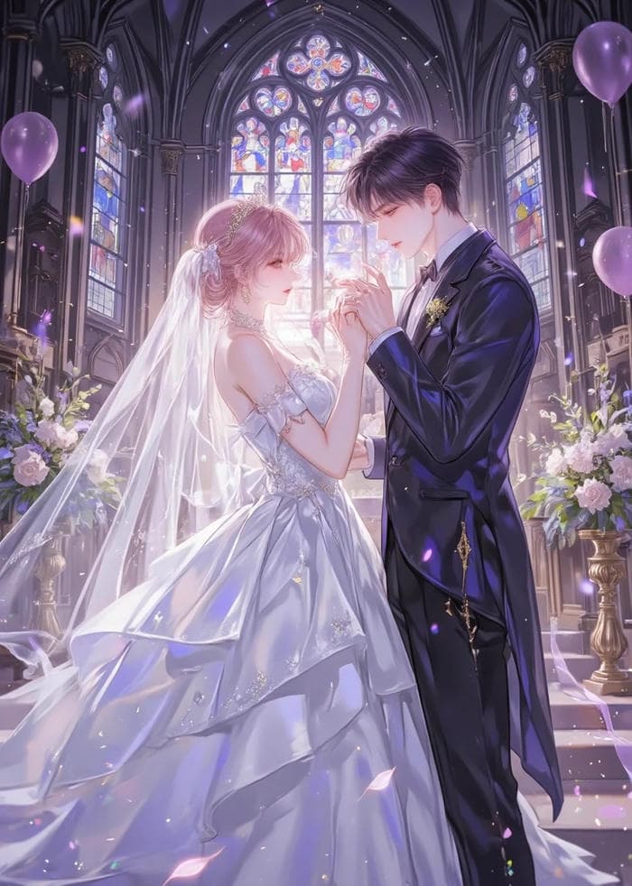 anime cô dâu chú rể dễ thương