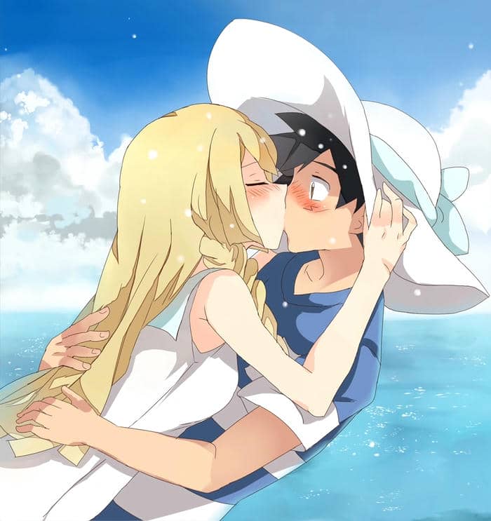 anime couple hôn nhau dễ thương